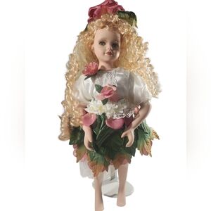 Ashley Belle Vintage Porcelain Fairy Doll with Blonde Curls
